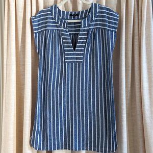 Madewell  Blue and White Stripe tunic top